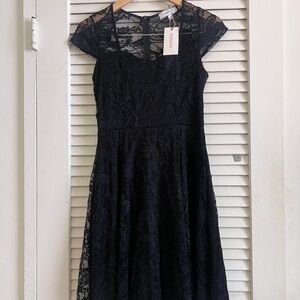 Black lace dress